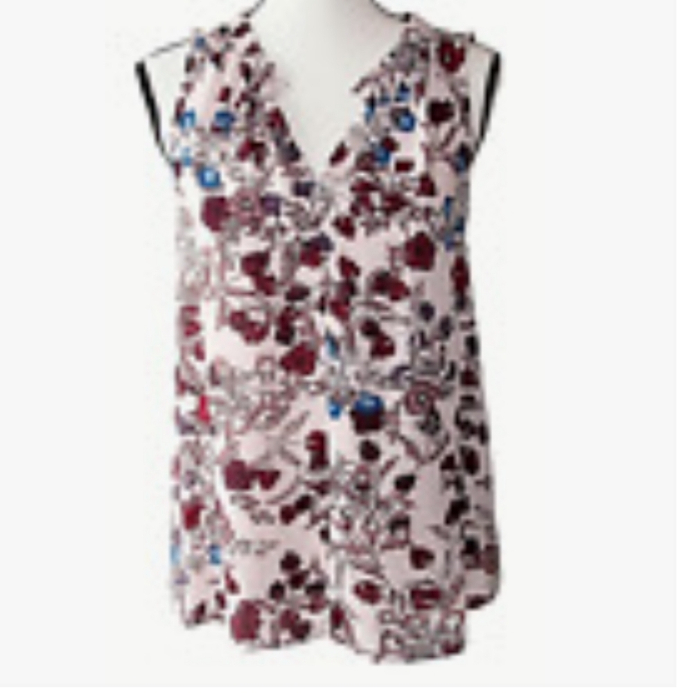 Vince Camuto Floral Print Sleeveless Blouse-NWT. Size XSmall